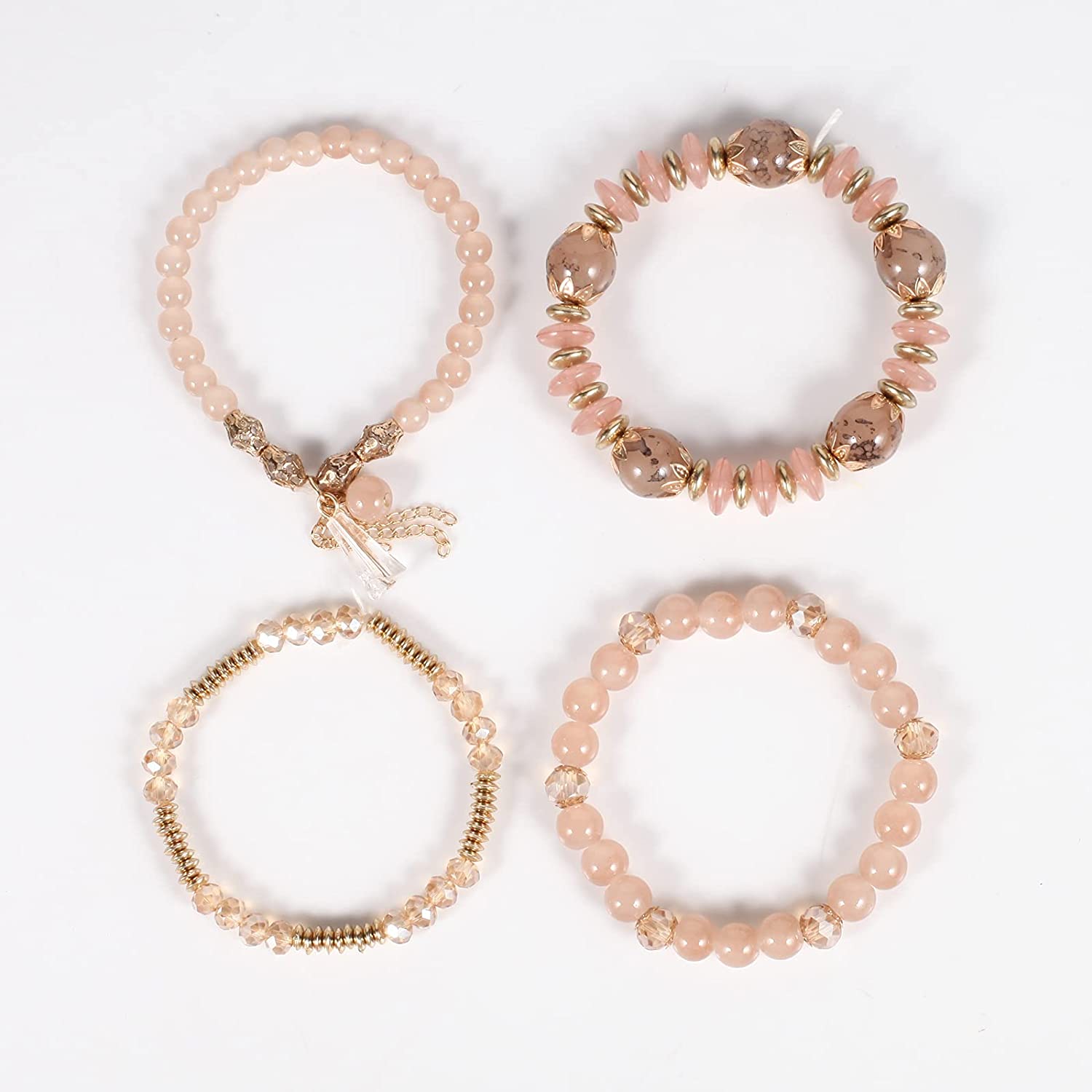 Solosoya Bohemian Boho Stackable Bracelets for Women Set, Girls Stretch Multilayer Stack Beads Colorful Beaded Charm Bracelets Girl Handmade Jewelry - Image 9